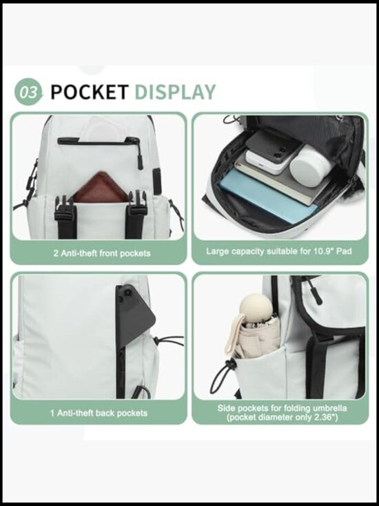 Convertible Sling Backpack Crossbody Bag with USB Port Lightweight Travel main image 4